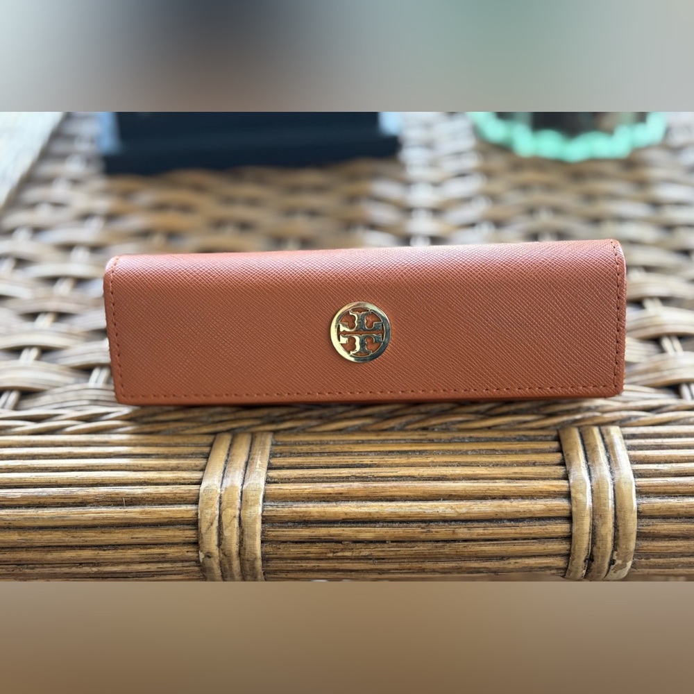 Tory Burch Burnt Orange Eyeglasses Case